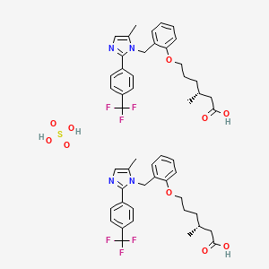 (3R)-3-methyl-6-[2-[[5-methyl-2-[4-(trifluoromethyl)phenyl]imidazol-1-yl]methyl]phenoxy]hexanoic acid;sulfuric acid