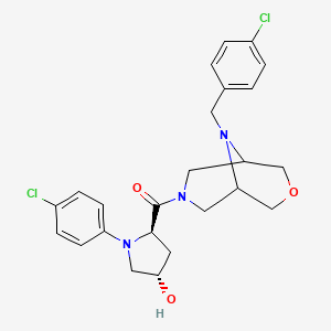 [(2R,4S)-1-(4-chlorophenyl)-4-hydroxypyrrolidin-2-yl]-[9-[(4-chlorophenyl)methyl]-3-oxa-7,9-diazabicyclo[3.3.1]nonan-7-yl]methanone