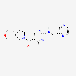 [4-methyl-2-(pyrazin-2-ylmethylamino)pyrimidin-5-yl]-(8-oxa-2-azaspiro[4.5]decan-2-yl)methanone