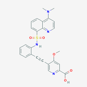 5-[2-[2-[[4-(Dimethylamino)quinolin-8-yl]sulfonylamino]phenyl]ethynyl]-4-methoxypyridine-2-carboxylic acid