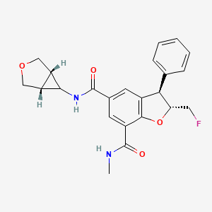 (2R,3R)-2-(fluoromethyl)-7-N-methyl-5-N-[(1S,5R)-3-oxabicyclo[3.1.0]hexan-6-yl]-3-phenyl-2,3-dihydro-1-benzofuran-5,7-dicarboxamide