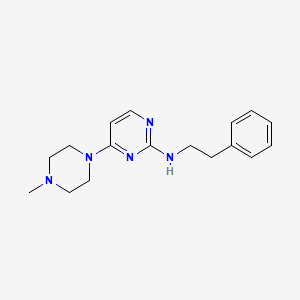 molecular formula C17H23N5 B10860545 4-(4-methylpiperazin-1-yl)-N-(2-phenylethyl)pyrimidin-2-amine 