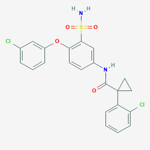 N-[4-(3-chlorophenoxy)-3-sulfamoylphenyl]-1-(2-chlorophenyl)cyclopropane-1-carboxamide