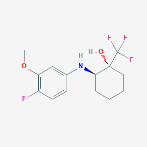 (1R,2R)-2-(4-fluoro-3-methoxyanilino)-1-(trifluoromethyl)cyclohexan-1-ol