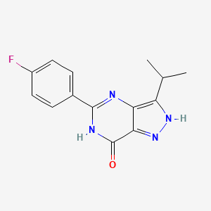 5-(4-Fluorophenyl)-3-propan-2-yl-2,6-dihydropyrazolo[4,3-d]pyrimidin-7-one