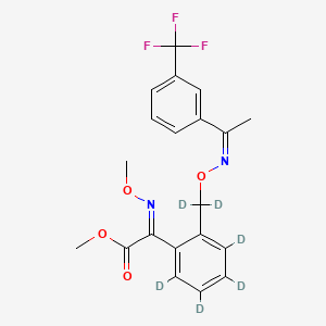 molecular formula C20H19F3N2O4 B10860695 methyl (2Z)-2-methoxyimino-2-[2,3,4,5-tetradeuterio-6-[dideuterio-[(Z)-1-[3-(trifluoromethyl)phenyl]ethylideneamino]oxymethyl]phenyl]acetate 