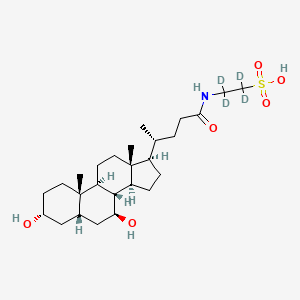 molecular formula C26H45NO6S B10860703 Tauro-D4-ursodeoxycholic acid 