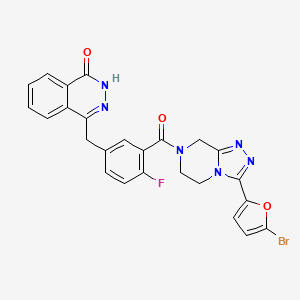 4-[[3-[3-(5-bromofuran-2-yl)-6,8-dihydro-5H-[1,2,4]triazolo[4,3-a]pyrazine-7-carbonyl]-4-fluorophenyl]methyl]-2H-phthalazin-1-one