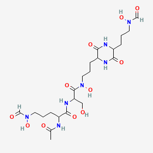 molecular formula C22H37N7O11 B10860822 Foroxymithine 