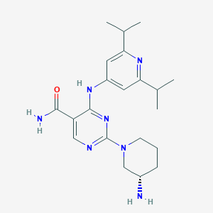 2-[(3~{S})-3-azanylpiperidin-1-yl]-4-[[2,6-di(propan-2-yl)pyridin-4-yl]amino]pyrimidine-5-carboxamide