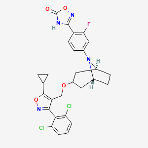 molecular formula C28H25Cl2FN4O4 B10860862 Linafexor CAS No. 2499656-04-9