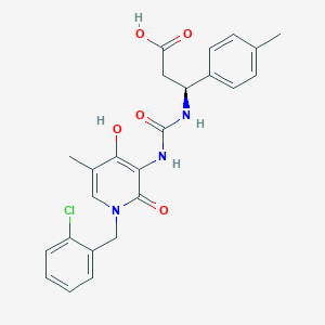 (3S)-3-(((1-(2-Chlorobenzyl)-4-hydroxy-5-methyl-2-oxo-1,2-dihydropyridin-3yl)amino)carbonyl)amino-3-(4-methylphenyl)propanoic acid