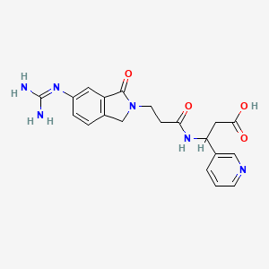 3-(3-(6-Guanidino-1-oxoisoindolin-2yl)propanamido)-3-(pyridine-3yl)propanoic acid