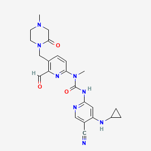 molecular formula C23H26N8O3 B10860881 8Xdp7T5xlu CAS No. 2271209-99-3