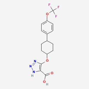 4-[4-[4-(trifluoromethoxy)phenyl]cyclohexyl]oxy-1H-triazole-5-carboxylic acid