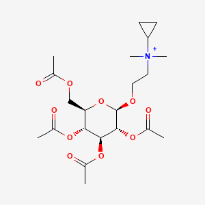 cyclopropyl-dimethyl-[2-[(2R,3R,4S,5R,6R)-3,4,5-triacetyloxy-6-(acetyloxymethyl)oxan-2-yl]oxyethyl]azanium