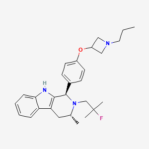 molecular formula C28H36FN3O B10860972 Palazestrant CAS No. 2092925-89-6