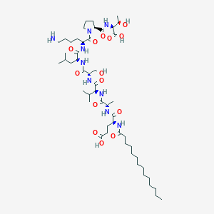 molecular formula C51H91N9O14 B10861007 PKC|A inhibitor peptide,myristoylated CAS No. 1072301-78-0