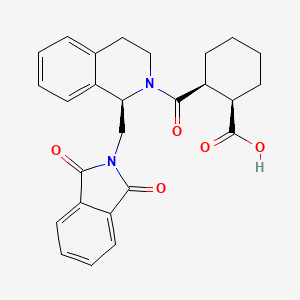 (1R,2S)-2-[(1R)-1-[(1,3-dioxoisoindol-2-yl)methyl]-3,4-dihydro-1H-isoquinoline-2-carbonyl]cyclohexane-1-carboxylic acid