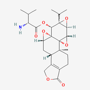 [(1S,2S,4S,5S,7S,8R,9R,11S,13S)-1-methyl-17-oxo-7-propan-2-yl-3,6,10,16-tetraoxaheptacyclo[11.7.0.02,4.02,9.05,7.09,11.014,18]icos-14(18)-en-8-yl] (2R)-2-amino-3-methylbutanoate