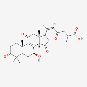 molecular formula C30H40O7 B10861046 (Z)-6-[(7S,10S,13R,14R)-7-hydroxy-4,4,10,13,14-pentamethyl-3,11,15-trioxo-1,2,5,6,7,12,16,17-octahydrocyclopenta[a]phenanthren-17-yl]-2-methyl-4-oxohept-5-enoic acid 