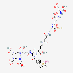 molecular formula C63H96FGaN12O25Si B10861102 flotufolastat F18 gallium 