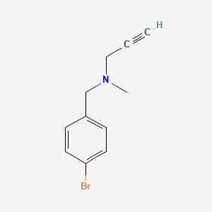 molecular formula C11H12BrN B10861134 [(4-Bromophenyl)methyl](methyl)(prop-2-yn-1-yl)amine 