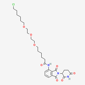 molecular formula C29H40ClN3O8 B10861201 Pomalidomide-amido-C5-PEG2-C6-chlorine 