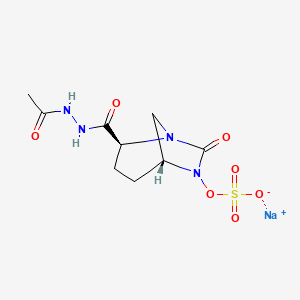 sodium;[(2S,5R)-2-(acetamidocarbamoyl)-7-oxo-1,6-diazabicyclo[3.2.1]octan-6-yl] sulfate