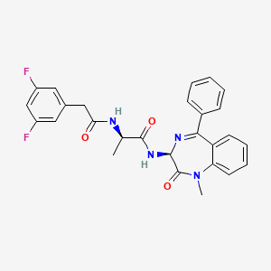 (2R)-2-[[2-(3,5-difluorophenyl)acetyl]amino]-N-[(3S)-1-methyl-2-oxo-5-phenyl-3H-1,4-benzodiazepin-3-yl]propanamide