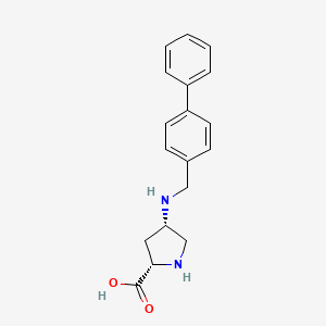 (2S,4S)-4-[(4-phenylphenyl)methylamino]pyrrolidine-2-carboxylic acid