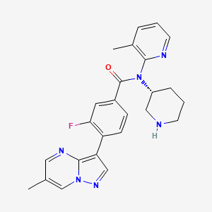 molecular formula C25H25FN6O B10861398 CD33 splicing modulator 1 