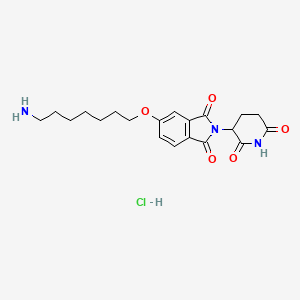 molecular formula C20H26ClN3O5 B10861400 Thalidomide-5-O-C7-NH2 (hydrochloride) 