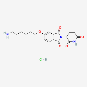 molecular formula C19H24ClN3O5 B10861403 Thalidomide-5-O-C6-NH2 (hydrochloride) 