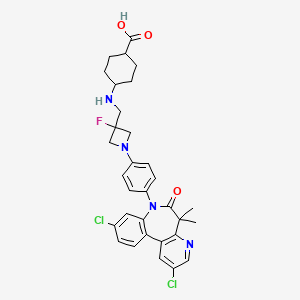 4-[[1-[4-(2,9-Dichloro-5,5-dimethyl-6-oxopyrido[2,3-d][1]benzazepin-7-yl)phenyl]-3-fluoroazetidin-3-yl]methylamino]cyclohexane-1-carboxylic acid