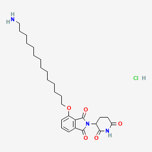 molecular formula C27H40ClN3O5 B10861418 Thalidomide-4-O-C14-NH2 (hydrochloride) 