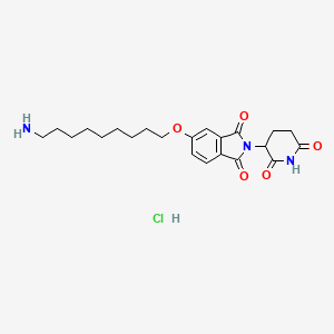 molecular formula C22H30ClN3O5 B10861435 Thalidomide-5-O-C9-NH2 (hydrochloride) 