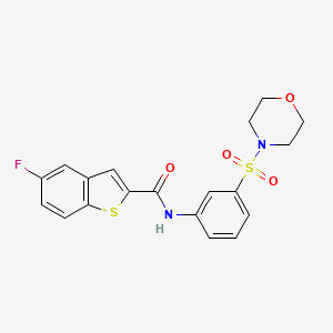 5-Fluoro-N-(3-(morpholinosulfonyl)phenyl)benzo[b]thiophene-2-carboxamide