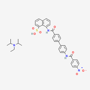 N-ethyl-N-propan-2-ylpropan-2-amine;8-[[4-[4-[(4-nitrobenzoyl)amino]phenyl]benzoyl]amino]naphthalene-1-sulfonic acid