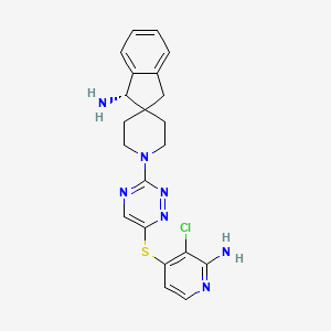 (1S)-1'-[6-(2-amino-3-chloropyridin-4-yl)sulfanyl-1,2,4-triazin-3-yl]spiro[1,3-dihydroindene-2,4'-piperidine]-1-amine