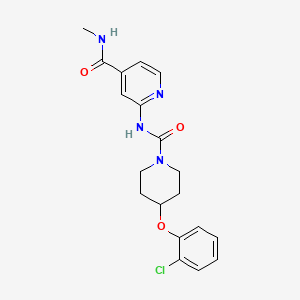 2-[[4-(2-chlorophenoxy)piperidine-1-carbonyl]amino]-N-methylpyridine-4-carboxamide