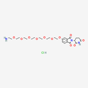 molecular formula C27H40ClN3O11 B10861594 Thalidomide-5-PEG7-NH2 (hydrochloride) 