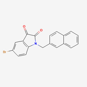 molecular formula C19H12BrNO2 B10861611 5-bromo-1-(naphthalen-2-ylmethyl)-1H-indole-2,3-dione 