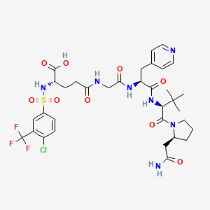 molecular formula C34H43ClF3N7O9S B10861654 Mmp-7-IN-3 