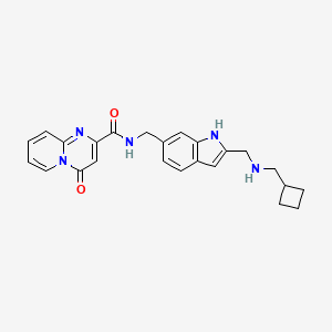 N-[[2-[(cyclobutylmethylamino)methyl]-1H-indol-6-yl]methyl]-4-oxopyrido[1,2-a]pyrimidine-2-carboxamide