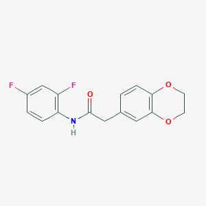 N-(2,4-Difluorophenyl)-2-(2,3-dihydrobenzo[b][1,4]dioxin-6-yl)acetamide