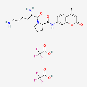 molecular formula C25H30F6N4O8 B10861759 Lys-Pro-AMC (diTFA) 