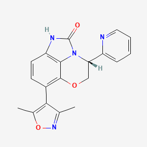 molecular formula C19H16N4O3 B10861855 (11R)-7-(3,5-dimethyl-1,2-oxazol-4-yl)-11-pyridin-2-yl-9-oxa-1,3-diazatricyclo[6.3.1.04,12]dodeca-4(12),5,7-trien-2-one 