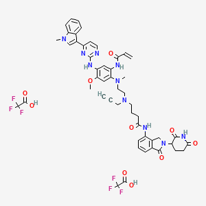 molecular formula C50H50F6N10O10 B10861861 PROTAC EGFR degrader 7 (diTFA) 