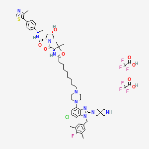 molecular formula C61H78ClF7N10O8S B10861890 (4S)-PROTAC SOS1 degrader-1 (diTFA) 